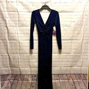 NWT Windsor Slinky Glitter Floor Length Gown